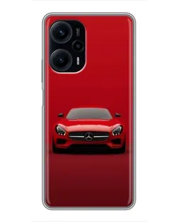 Чехол для Xiaomi POCO F5 с картинкой «Красный Mercedes AMG»