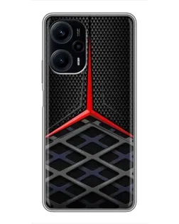 Чехол для Xiaomi POCO F5 с картинкой «Mercedes Carbon Grid»