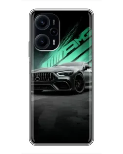 Чехол для Xiaomi POCO F5 с картинкой «Темный Mercedes AMG»