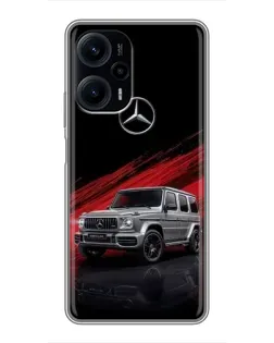 Чехол для Xiaomi POCO F5 с картинкой «Mercedes G-Class красный»