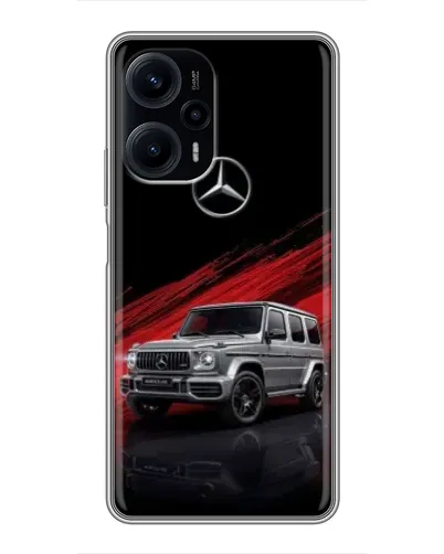 Чехол для Xiaomi POCO F5 с картинкой «Mercedes G-Class красный»