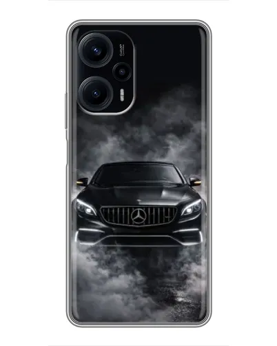Чехол для Xiaomi POCO F5 с картинкой «Mercedes в дыму»