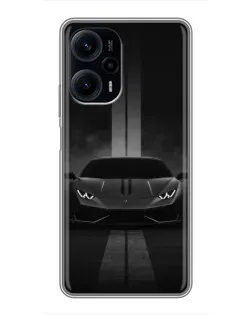 Чехол для Xiaomi POCO F5 с картинкой «Lamborghini симметрия дорог»