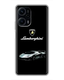 Чехол для Xiaomi POCO F5 с картинкой «Логотип Lamborghini классика»