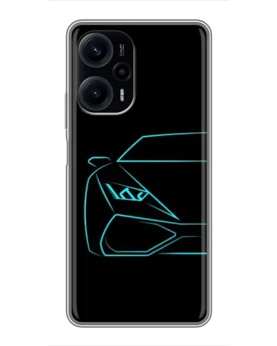 Чехол для Xiaomi POCO F5 с картинкой «Голубой силуэт Lamborghini» Чехол для Xiaomi POCO F5 с картинкой «Голубой силуэт Lamborghini»