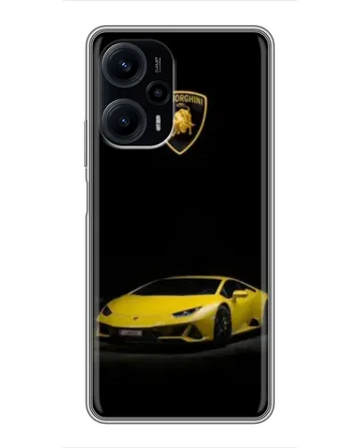 Чехол для Xiaomi POCO F5 с картинкой «Lamborghini желтый акцент» Чехол для Xiaomi POCO F5 с картинкой «Lamborghini желтый акцент»