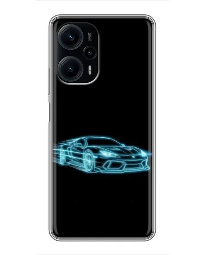 Чехол для Xiaomi POCO F5 с картинкой «Неоновый контур Lamborghini» Чехол для Xiaomi POCO F5 с картинкой «Неоновый контур Lamborghini»