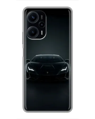 Чехол для Xiaomi POCO F5 с картинкой «Черный Lamborghini Aventador» Чехол для Xiaomi POCO F5 с картинкой «Черный Lamborghini Aventador»