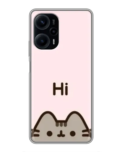 Чехол для Xiaomi POCO F5 с картинкой «Пушин говорит Hi»