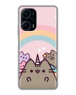 Чехол для Xiaomi POCO F5 с картинкой «Единорог Pusheen»