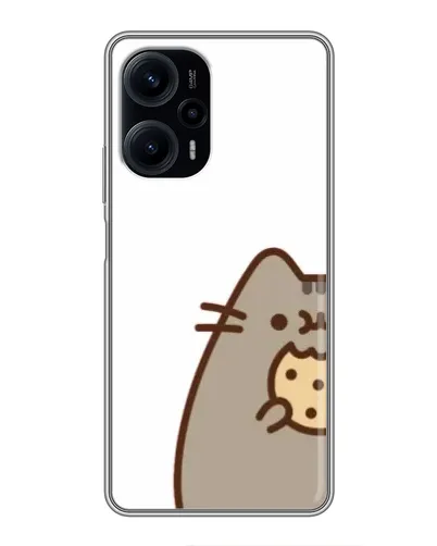 Чехол для Xiaomi POCO F5 с картинкой «Пушин с печеньем»