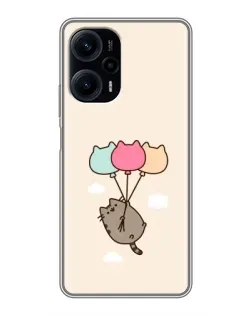 Чехол для Xiaomi POCO F5 с картинкой «Пушин на шариках»