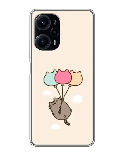 Чехол для Xiaomi POCO F5 с картинкой «Пушин на шариках»