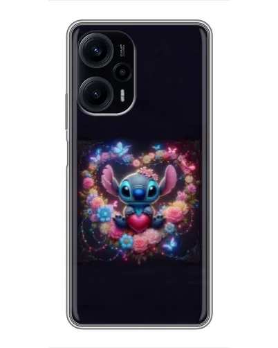 Чехол для Xiaomi POCO F5 с картинкой «Stitch в цветах» Чехол для Xiaomi POCO F5 с картинкой «Stitch в цветах»