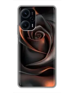 Чехол для Xiaomi POCO F5 с картинкой «Шелковая черная роза» Чехол для Xiaomi POCO F5 с картинкой «Шелковая черная роза»