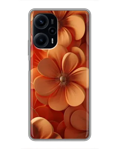 Чехол для Xiaomi POCO F5 с картинкой «Оранжевый макро цветок»