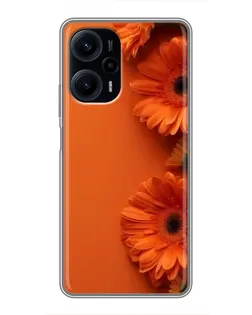 Чехол для Xiaomi POCO F5 с картинкой «Оранжевые герберы» Чехол для Xiaomi POCO F5 с картинкой «Оранжевые герберы»