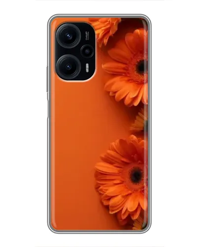Чехол для Xiaomi POCO F5 с картинкой «Оранжевые герберы»