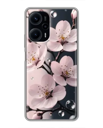 Чехол для Xiaomi POCO F5 с картинкой «Нежная сакура и капли» Чехол для Xiaomi POCO F5 с картинкой «Нежная сакура и капли»
