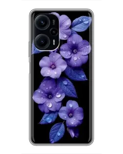Чохол для Xiaomi POCO F5 з картинкою «Фіолетові квіти з росою» Чохол для Xiaomi POCO F5 з картинкою «Фіолетові квіти з росою»