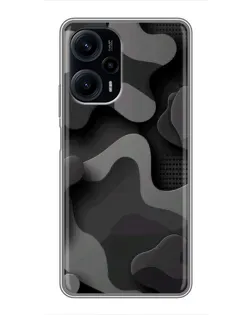 Чохол для Xiaomi POCO F5 з картинкою «Темний абстрактний камуфляж»