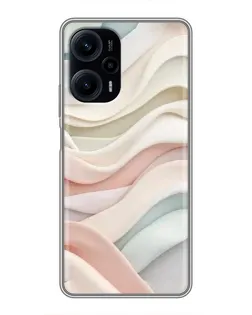 Чехол для Xiaomi POCO F5 с картинкой «Пастельные нежные волны»