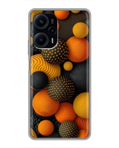 Чехол для Xiaomi POCO F5 с картинкой «Объемные оранжевые сферы» Чехол для Xiaomi POCO F5 с картинкой «Объемные оранжевые сферы»