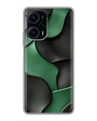 Чехол для Xiaomi POCO F5 с картинкой «Зеленые кожаные волны» Чехол для Xiaomi POCO F5 с картинкой «Зеленые кожаные волны»
