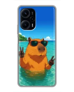 Чохол для Xiaomi POCO F5 з картинкою «Морська капібара»
