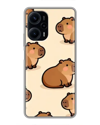 Чехол для Xiaomi POCO F5 с картинкой «Паттерн милых капибар» Чехол для Xiaomi POCO F5 с картинкой «Паттерн милых капибар»