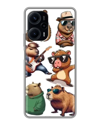 Чехол для Xiaomi POCO F5 с картинкой «Крутые капибары музыканты» Чехол для Xiaomi POCO F5 с картинкой «Крутые капибары музыканты»