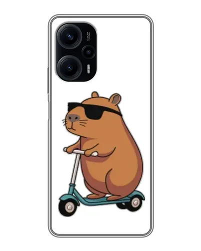 Чехол для Xiaomi POCO F5 с картинкой «Капибара на самокате» Чехол для Xiaomi POCO F5 с картинкой «Капибара на самокате»
