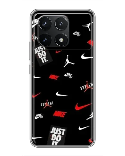 Чехол для Xiaomi POCO F6 Pro с картинкой «Nike Mix Pattern»