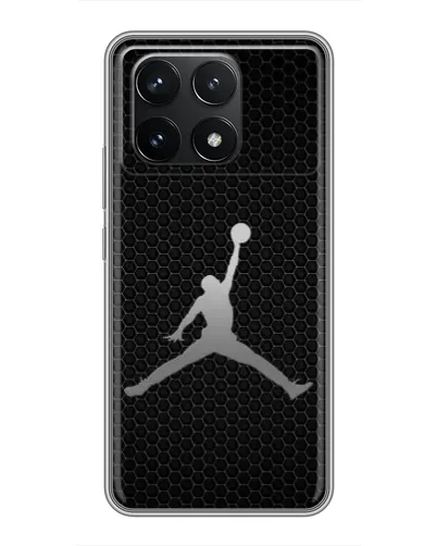 Чехол для Xiaomi POCO F6 Pro с картинкой «Jordan Dark Carbon»
