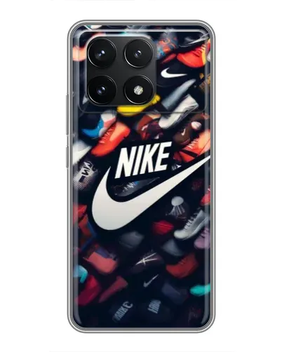 Чехол для Xiaomi POCO F6 Pro с картинкой «Коллекция кроссовок Nike»