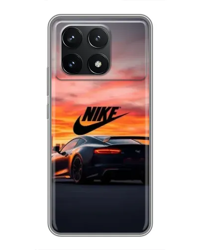 Чехол для Xiaomi POCO F6 Pro с картинкой «Nike и суперкар»