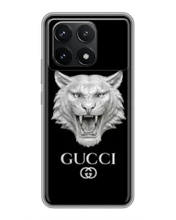 Чохол для Xiaomi POCO F6 Pro з картинкою «Gucci — срібний лев»