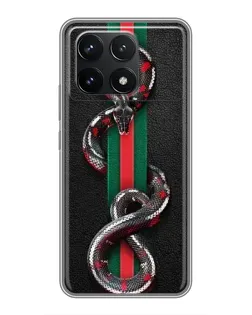 Чохол для Xiaomi POCO F6 Pro з картинкою «Gucci — змія на смузі»