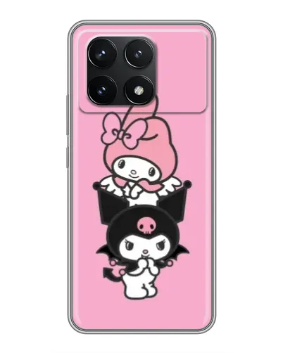 Чехол для Xiaomi POCO F6 Pro с картинкой «My Melody и Kuromi» Чехол для Xiaomi POCO F6 Pro с картинкой «My Melody и Kuromi»
