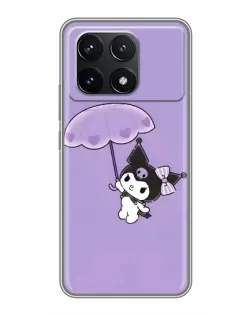 Чехол для Xiaomi POCO F6 Pro с картинкой «Kuromi с зонтиком» Чехол для Xiaomi POCO F6 Pro с картинкой «Kuromi с зонтиком»