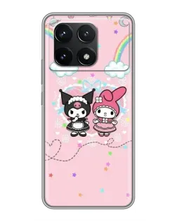 Чехол для Xiaomi POCO F6 Pro с картинкой «My Melody и Kuromi» Чехол для Xiaomi POCO F6 Pro с картинкой «My Melody и Kuromi»