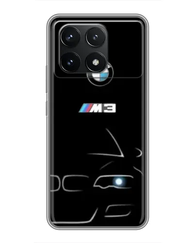 Чехол для Xiaomi POCO F6 Pro с картинкой «Минималистичный принт BMW M3» Чехол для Xiaomi POCO F6 Pro с картинкой «Минималистичный принт BMW M3»