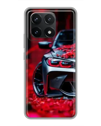 Чехол для Xiaomi POCO F6 Pro с картинкой «Спортивная BMW и цветы» Чехол для Xiaomi POCO F6 Pro с картинкой «Спортивная BMW и цветы»