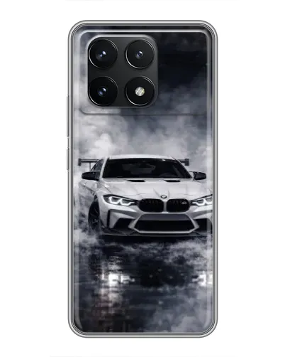 Чехол для Xiaomi POCO F6 Pro с картинкой «BMW сквозь туман» Чехол для Xiaomi POCO F6 Pro с картинкой «BMW сквозь туман»