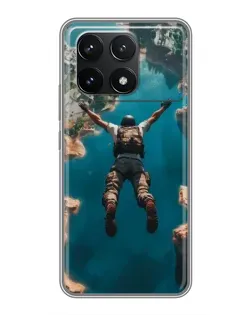 Чехол для Xiaomi POCO F6 Pro с картинкой «PUBG — свободное падение»