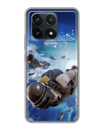 Чехол для Xiaomi POCO F6 Pro с картинкой «Десант PUBG — прыжок» Чехол для Xiaomi POCO F6 Pro с картинкой «Десант PUBG — прыжок»
