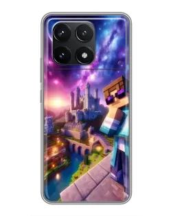 Чехол для Xiaomi POCO F6 Pro с картинкой «Стив и космос»