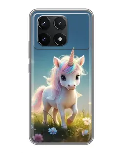Чехол для Xiaomi POCO F6 Pro с картинкой «Единорог на поляне» Чехол для Xiaomi POCO F6 Pro с картинкой «Единорог на поляне»
