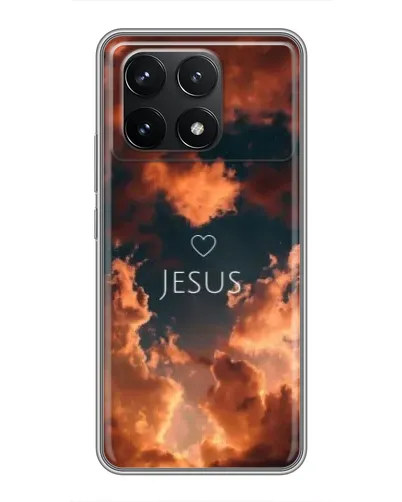 Чехол для Xiaomi POCO F6 Pro с картинкой «Сияние Имени Jesus»