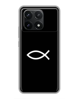Чохол для Xiaomi POCO F6 Pro з картинкою «Символ риби Jesus» Чохол для Xiaomi POCO F6 Pro з картинкою «Символ риби Jesus»